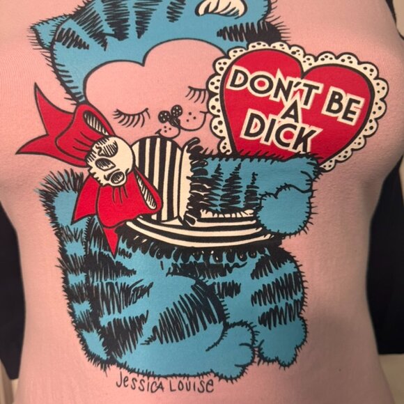 Jessica Louise 'Don't Be A Dick' Womens Raglan Tee - Picture 2 of 9